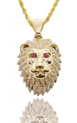 DIAMOND LION PENDANT (RUBY EYES) product image