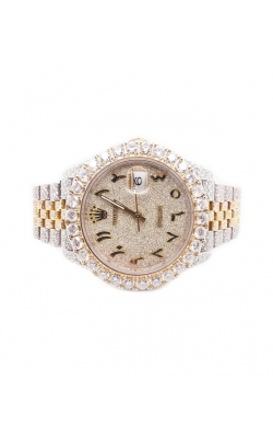 ROLEX DATEJUST 18K/STEEL 41MM fully diamonds product image