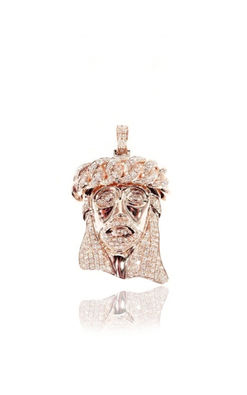 DIAMOND JESUS HEAD (SOLID BACK)