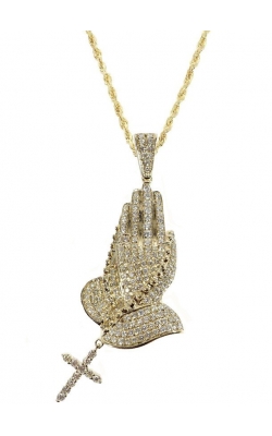 PRAYING HAND DIAMOND PENDANT product image