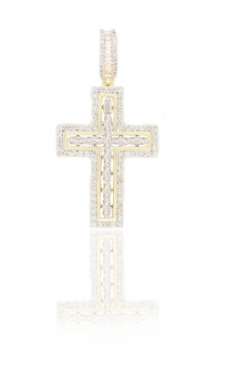 DIAMOND BAGUETTES CROSS PENDANT product image