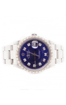 STAINLESS STEEL ROLEX 36MM CUSTOM BEZEL 2.60CTW product image